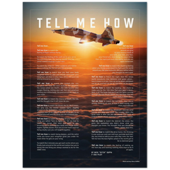 T-38 Talon poster on Archival Matte Paper with the Tell Me How ode to military flight.