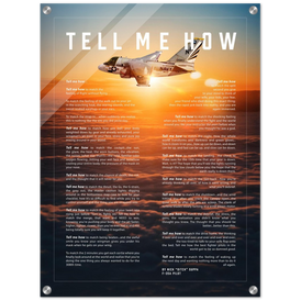 S-3 Viking Acrylic print ready to hang with the Tell Me How description of military flight.