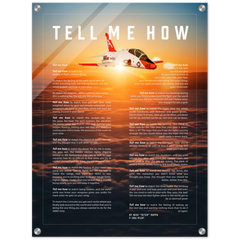 T-45A Goshawk Acrylic Print. This is a premium poster with the Tell Me How description of military flight .