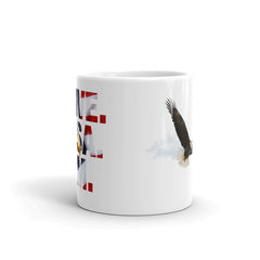 I Live. I (USA Flag). I Am. In Our Hefty Mugs