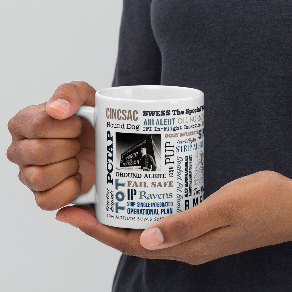 Say Again Mug With The Language of Strategic Air Command