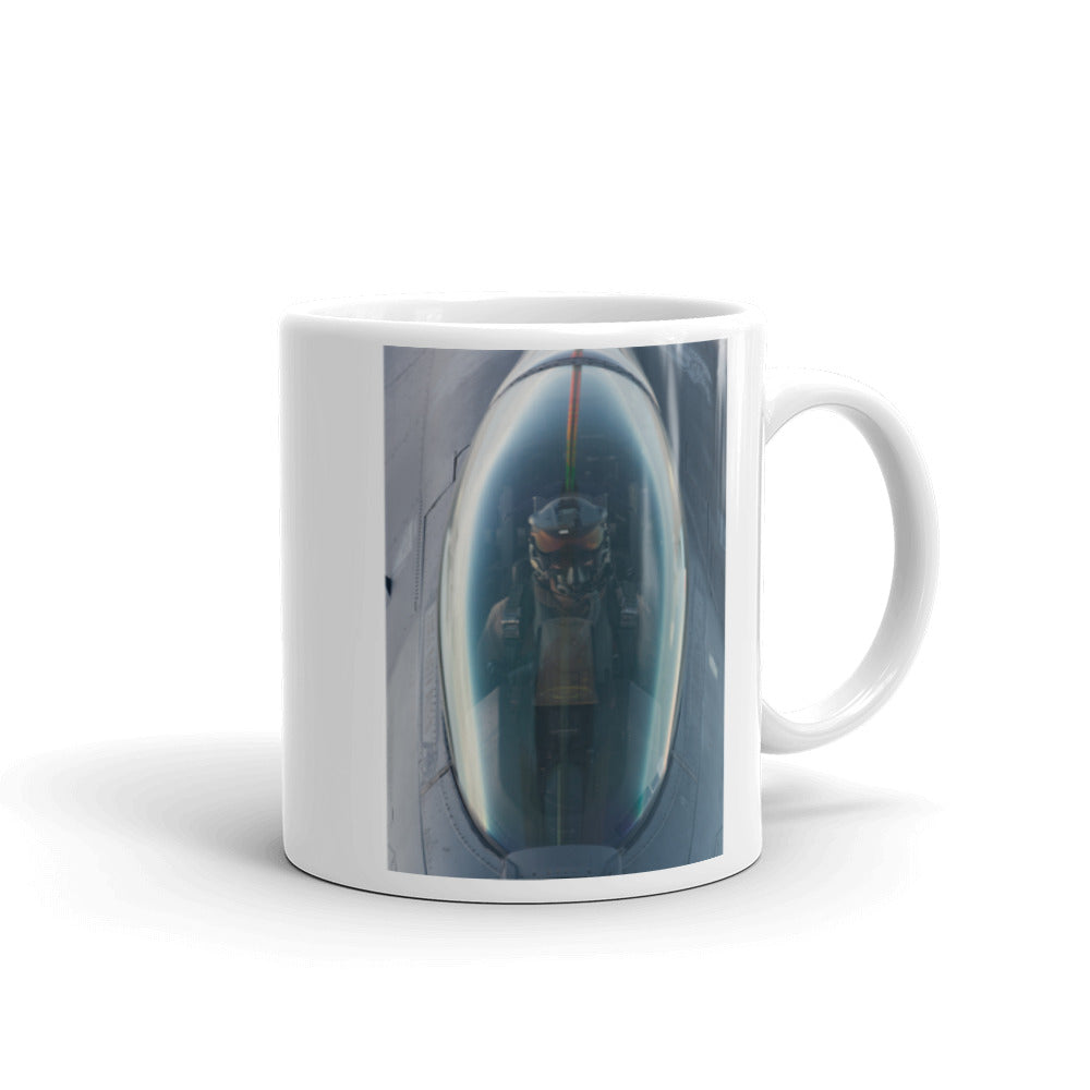 F-16 Tanking on our Ceramic White glossy mug