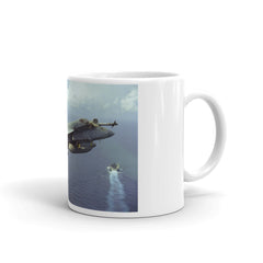 F-18 Hook down on our white ceramic mug.