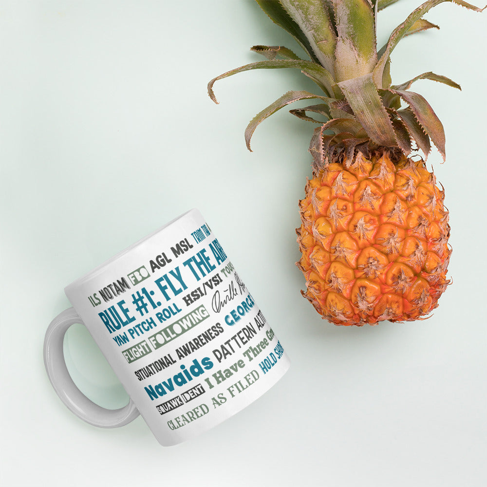 Say Again Mug With The Words Used By Private Pilots