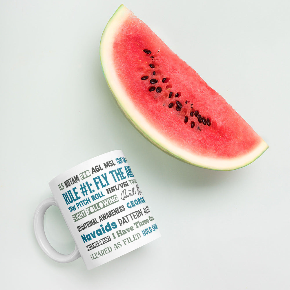 Say Again Mug With The Words Used By Private Pilots