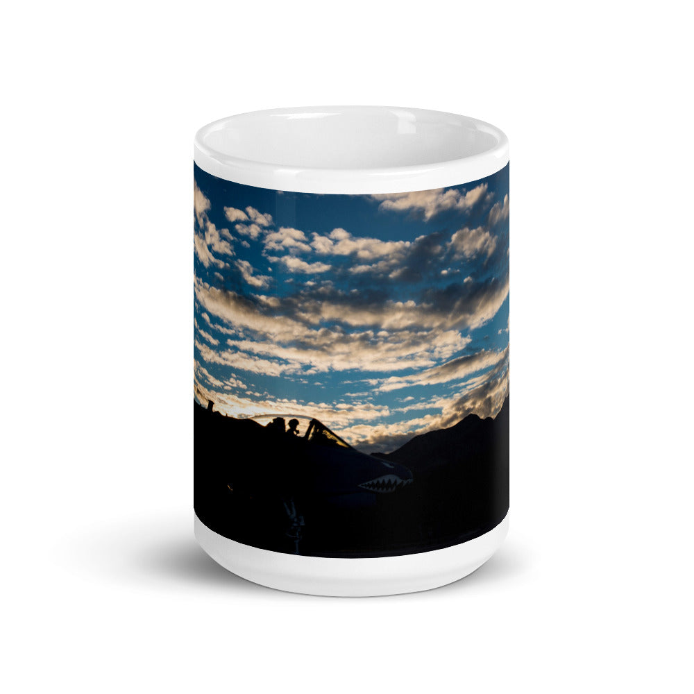 A-10 dawn patrol on our Ceramic White glossy mug