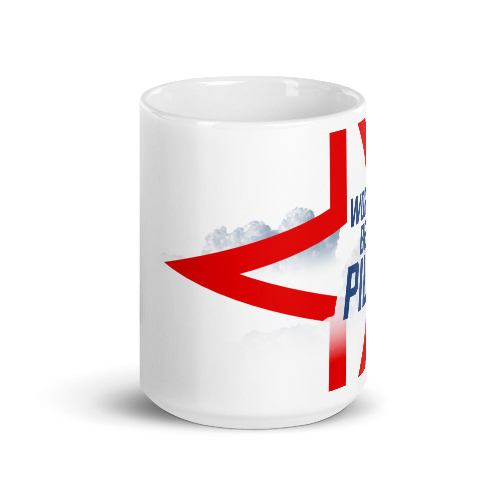World's Best Pilot on our White glossy mug