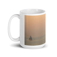 F-14 Tomcat landing. White glossy mug