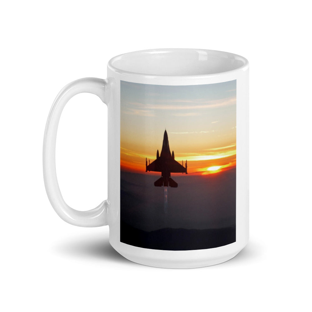 F-16 on our White glossy mug