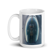 F-16 Tanking on our Ceramic White glossy mug
