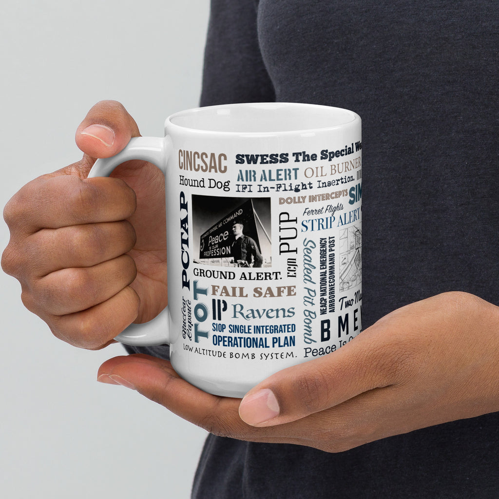 Say Again Mug With The Language of Strategic Air Command