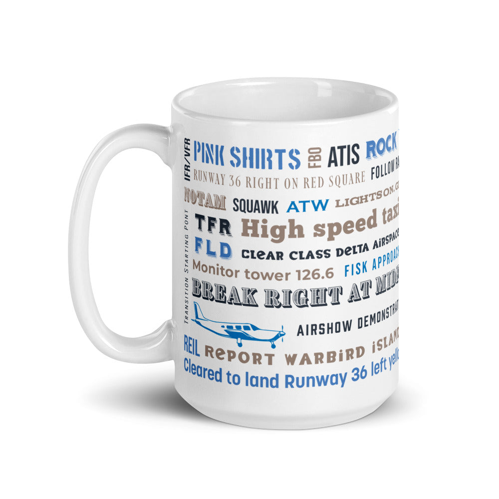 Rock Your Wings  Say Again Mug With Oshkosh Fly-In Words