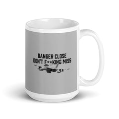 Danger Close F-18 on our white glossy mug
