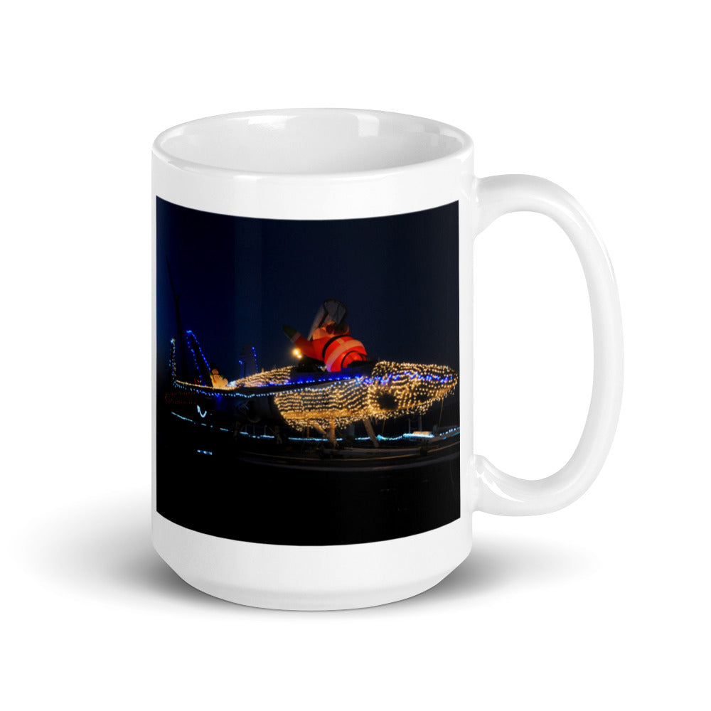 F-18 Christmas on our white ceramic mug.