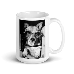 From "Buddies" Our Canine Pilot on our white ceramic mug.