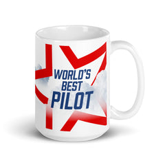 World's Best Pilot on our White glossy mug