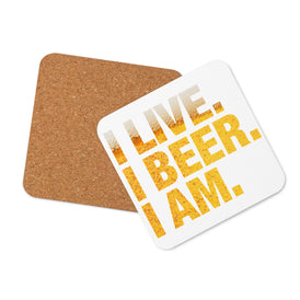 Cork-back coaster for beer lovers