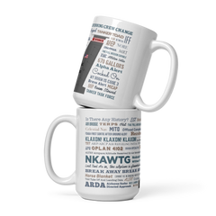 NKAWTG With Wisconsin Tail Flash on our White glossy mug