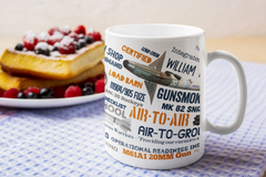 Weapons Used By The Air Force On Our White glossy mug