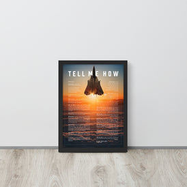 F-14 Tomcat Lean-To With Tell Me How Ode to Military Fight. Framed and ready to use.
