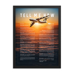 C-5 Framed and ready to hang with the Tell Me How description of military flight. Transport series.
