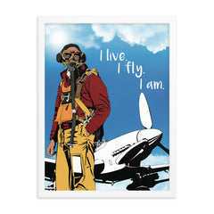 I Live. I Fly. I Am. Framed photo paper poster