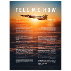 F-111F Metallic print ready to hang with the Tell Me How description of military flight.  Bomber series.