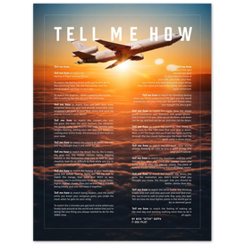 KC-10 Extender Metallic print ready to hang with the Tell Me How description of military flight.