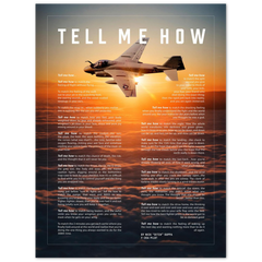 A-6 Metallic print ready to hang with the Tell Me How description of military flight. Vietnam series.