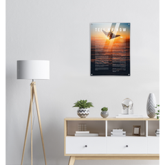 F-117 Acrylic print ready to hang with the Tell Me How description of military flight.