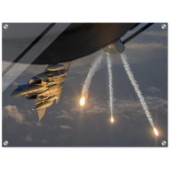 Gallery Editions F-15 Pumps Flares After Refueling On Our Acrylic Print