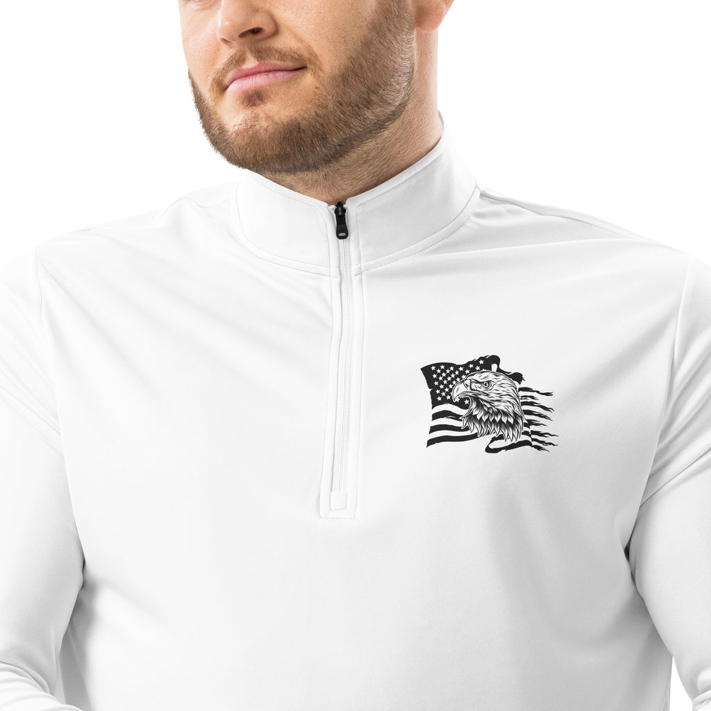 Eagle With Flag On Our Quarter zip pullover