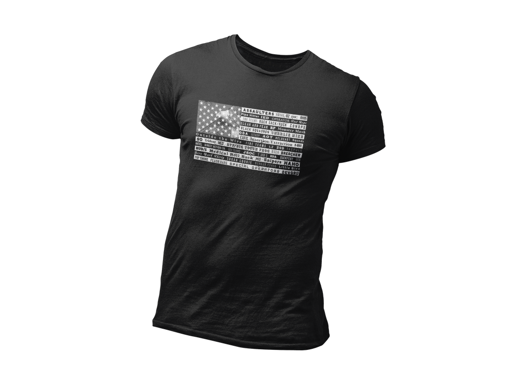 Say Again T-Shirt With Words Used By SEAL Teams on Our Men’s premium heavyweight tee