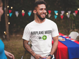 Men's classic tee with Airplane Mode ON