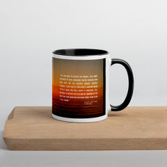 F-18 Hornet Mug with black accent color and Best Tell Me How Quote.