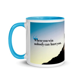 Inspirational art. When you Win...mug  with Color Inside