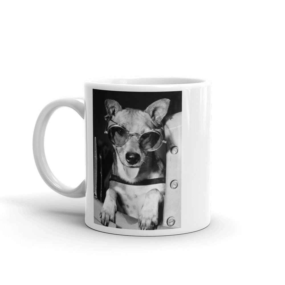 From "Buddies" Our Canine Pilot on our white ceramic mug.