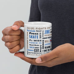 Say Again Mug With F-15E and Fighter Pilot Words.