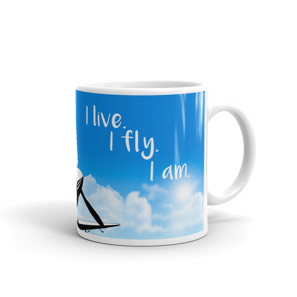 Mug.  I Live. I Fly. I Am.