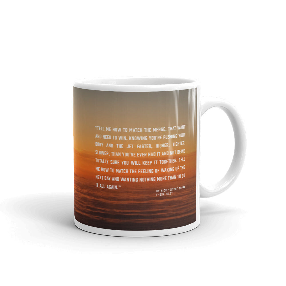 F-35C Mug with best Tell Me How quote.
