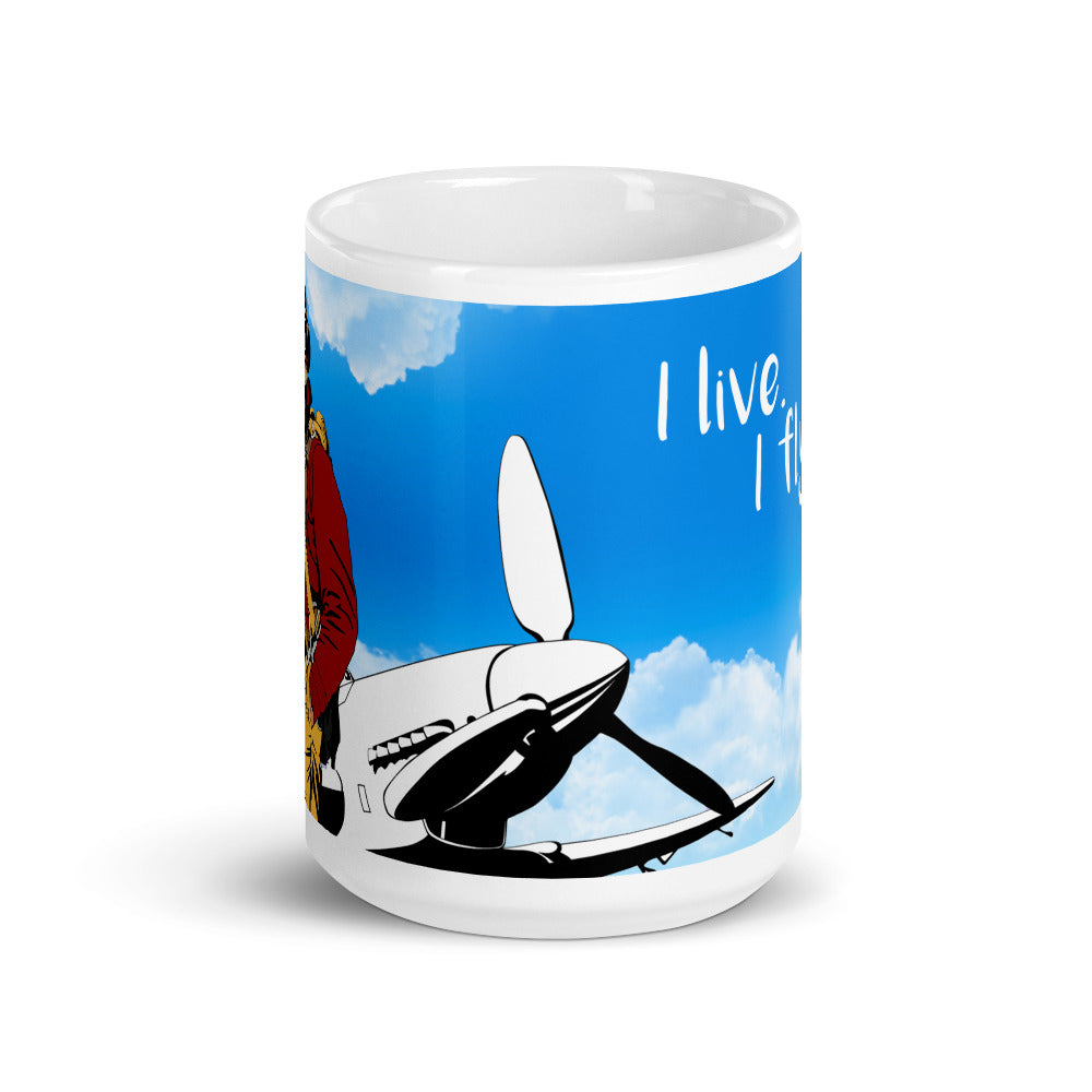 Mug.  I Live. I Fly. I Am.