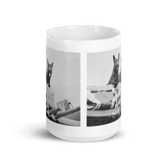 Bullets. A pair of dogs on this P-47 on our white ceramic mug.