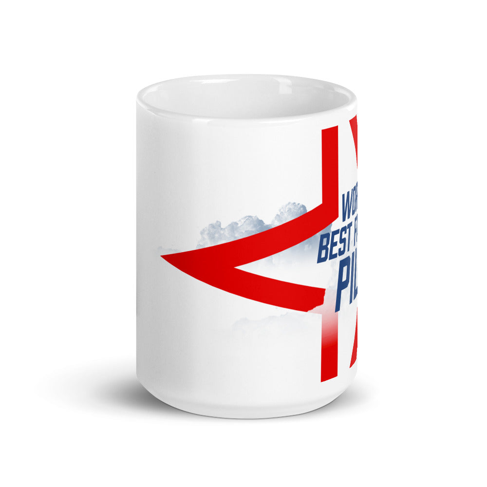 World's Best Fighter Pilot on our white glossy mug