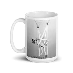 Hanging in the Harness on Our Ceramic White glossy mug