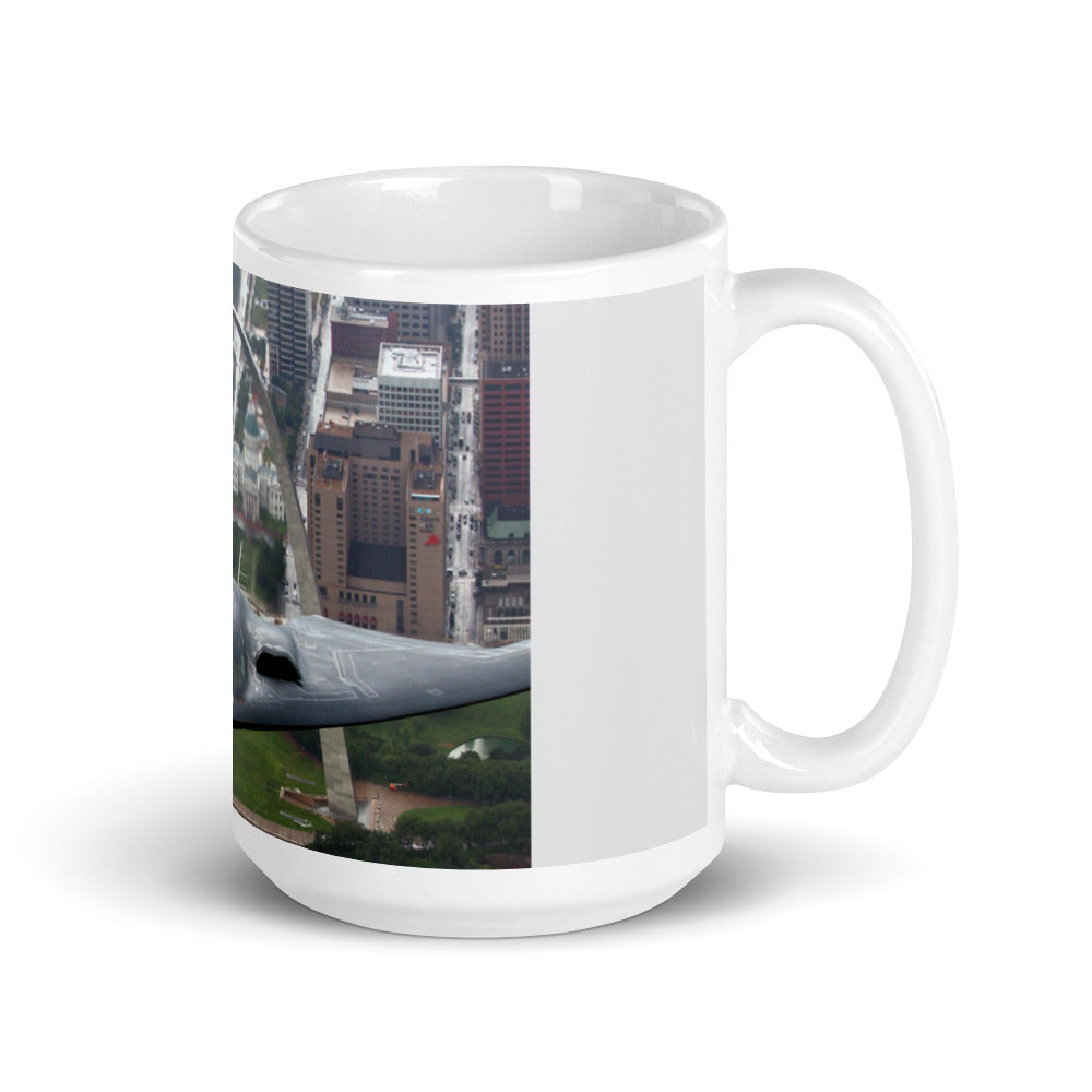 B-2 St. Louis on our White glossy mug