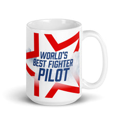 World's Best Fighter Pilot on our white glossy mug